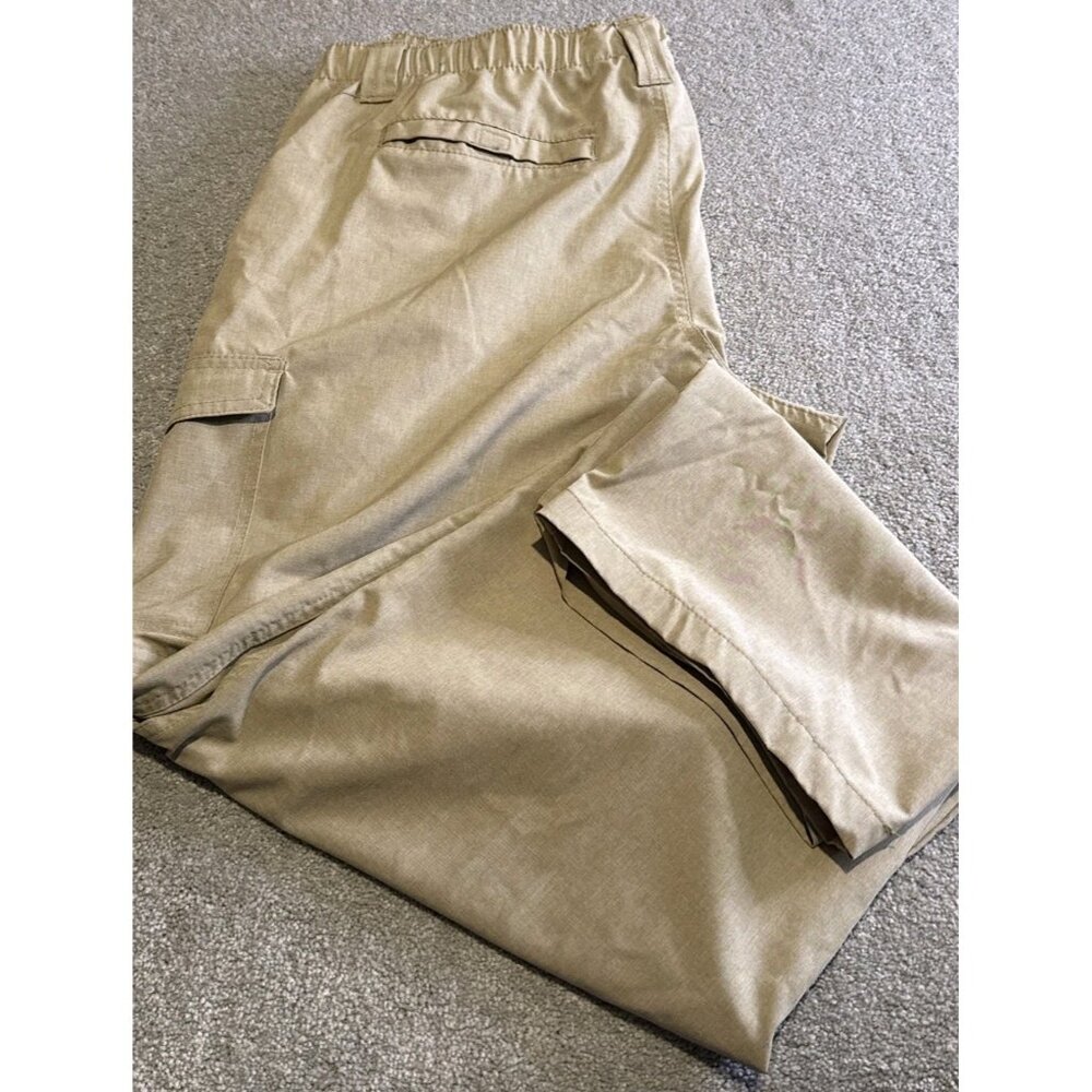Reel Legends Cargo Pants Mens Size XXL  Convertable Beige Fishing 30" inseam